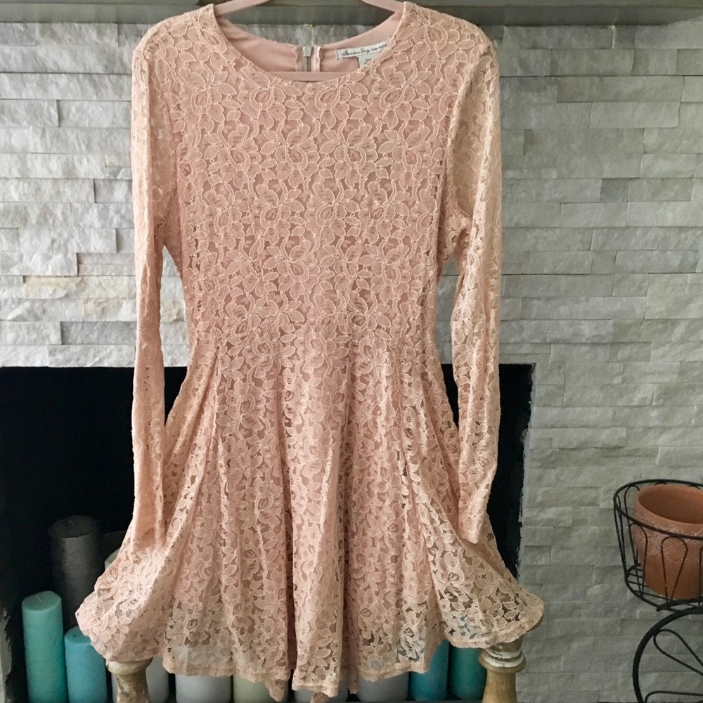 AMERICAN RAG BLUSH SKATER DRESS SIZE LARGE